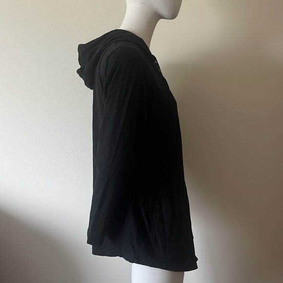 J Jill Black Cotton Zipper Hoodie Size M New Without Tag - Picture 6 of 11